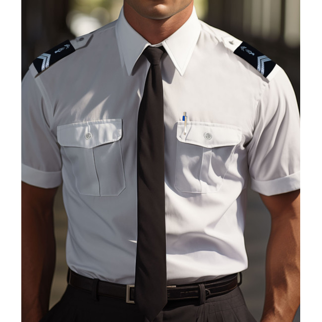 Chemise pilote blanche manches courtes - Patrol Equipement