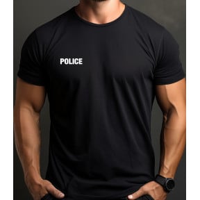T-shirt z nadrukiem Policja Czarny - Patrol Equipement