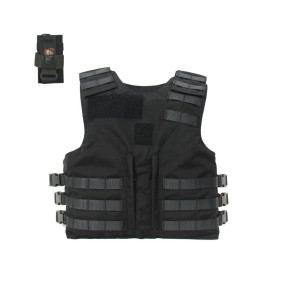 Housse pare-balle de patrouille+porte radio noir xl - Arktis