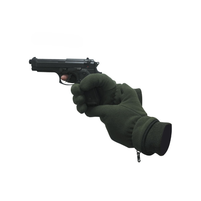 Rękawice polarowe z palcem strzeleckim thinsulate zielone wojskowe - Patrol Equipement