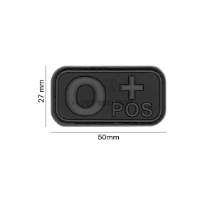 Gummi-Patch Blutgruppe O+ Blackops - JTG