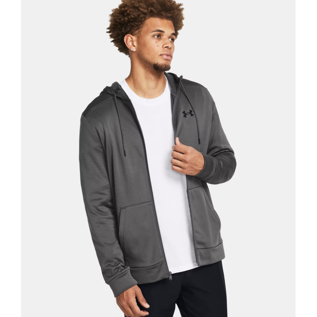 Men's Armour Fleece® Full-Zip Hoodie Stone Gray Under Armour