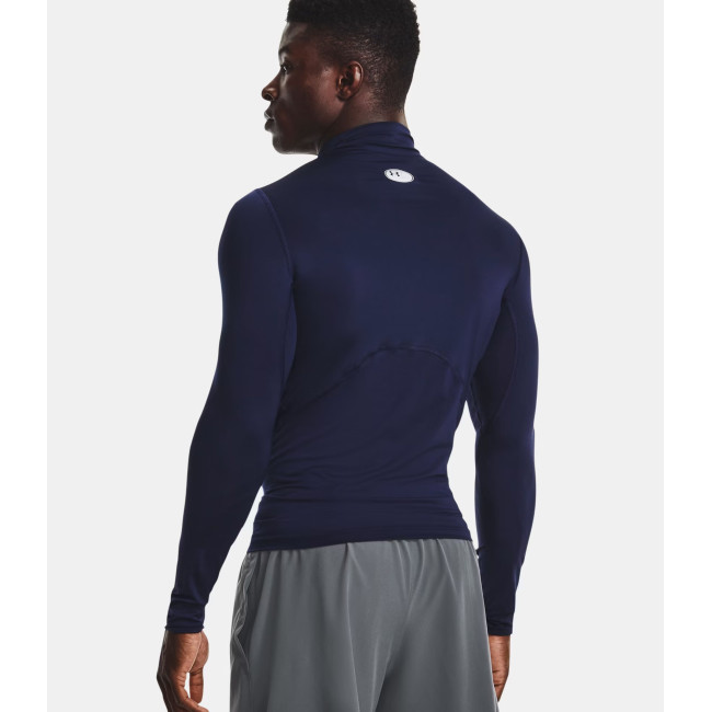Top met lange mouwen en opstaande kraag HeatGear® Armour voor heren - Marineblauw - Under Armour