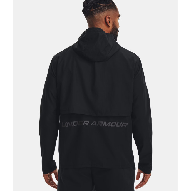 Kurtka męska UA Launch Hooded - Czarna - Under Armour