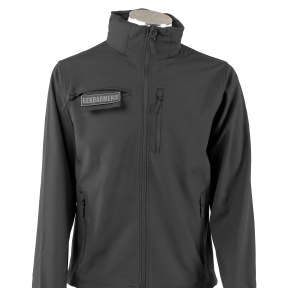 Veste softshell Space Noir avec bandeaux Gendarmerie inversé - Force Series