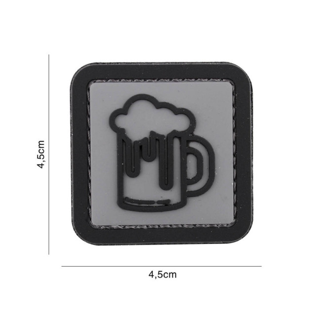 3D PVC Patch Bier grau - 101 Inc
