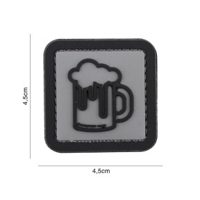 3D PVC Patch Bier grijs - 101 Inc