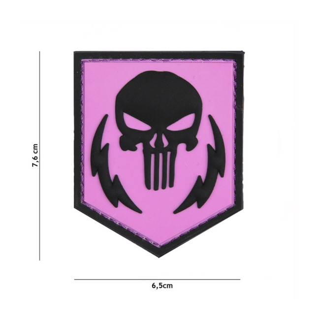 Naszywka 3D PVC Punisher Thunder Strokes różowa - 101 Inc