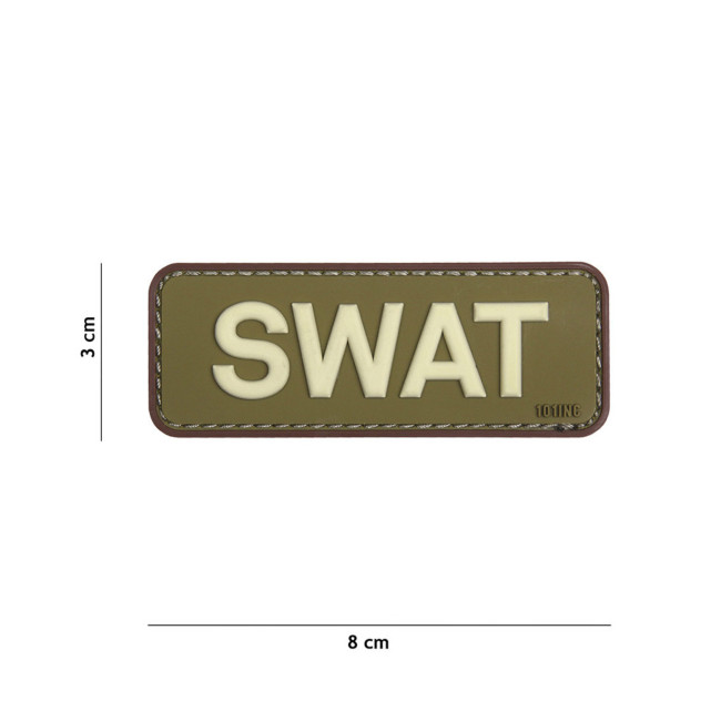 3D PVC patch SWAT Groen/Bruin - 101 Inc