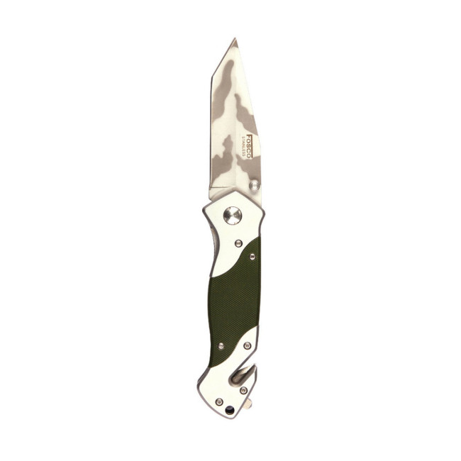 Nóż + klips H254G10 Zielony - Fosco Industries