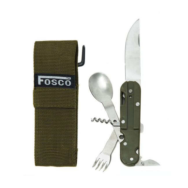 Couteau de poche multifonctions vert - Fosco Industries