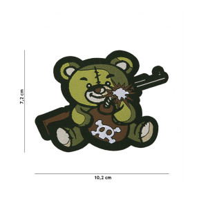 Naszywka tekstylna Terror Teddy Zielona - Fostex Garments