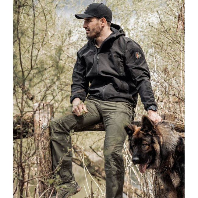 Softshell-Jacke Instructor schwarz - A10 Equipment