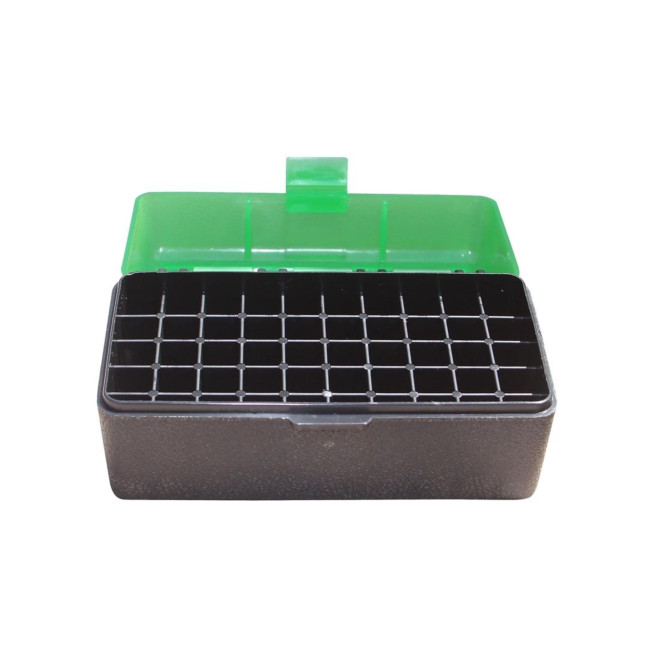 Munitionsbox mit Deckel für 50 Patronen von 243lr bis 308W Grün Schwarz - MTM Case-Gard