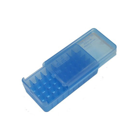 Munitiebox 50 patronen met schuifdeksel 50-45 Transparant Blauw - MTM Case-Gard