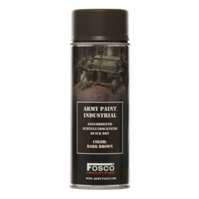 Militaire verfspray Donkerbruin Mat 400 ml - Fosco Industries