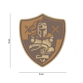 3D PVC Patch Ritterschild braun - 101 Inc
