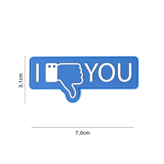 Patch 3D PVC I don't like you Niebieski - 101 Inc
