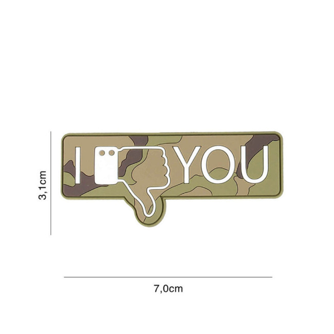 Patch 3D PVC I don't like you Woodland - 101 Inc