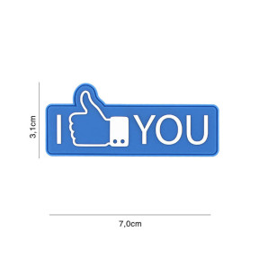 Patch 3D PVC I like you Blauw - 101 Inc