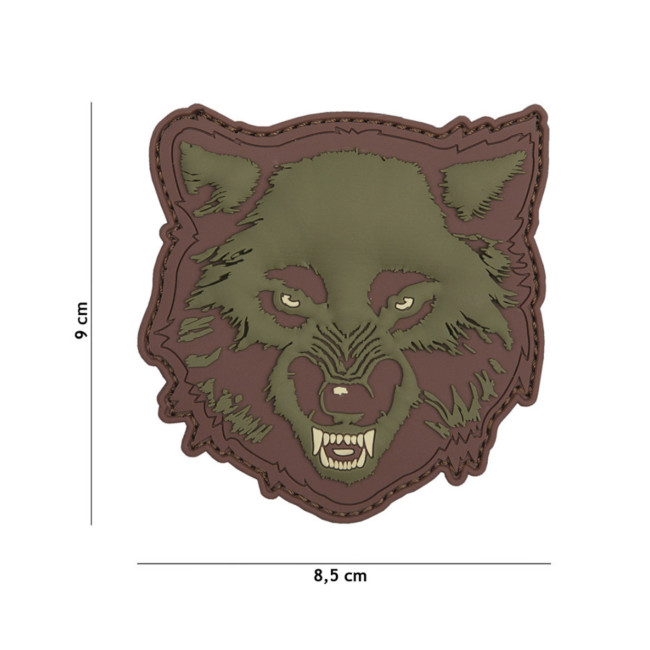 Patch 3D PVC Wolf Groen - 101 Inc