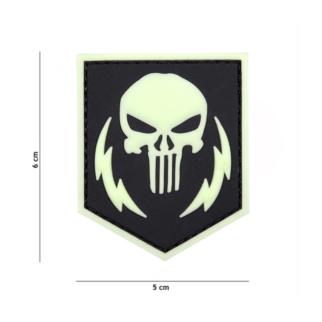 Patch 3D PVC Punisher Thunder Strokes lage zichtbaarheid - 101 Inc
