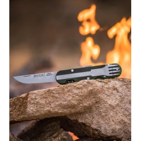 Coltellino tascabile multifunzione Bivouac® - Nero - TB Outdoor