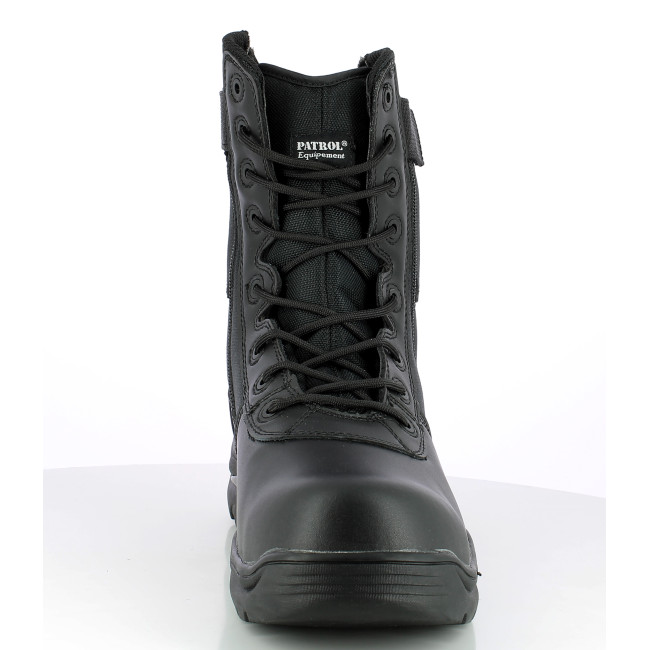 Schwarze Poly-Leder Ranger Stiefel - Patrol Equipement