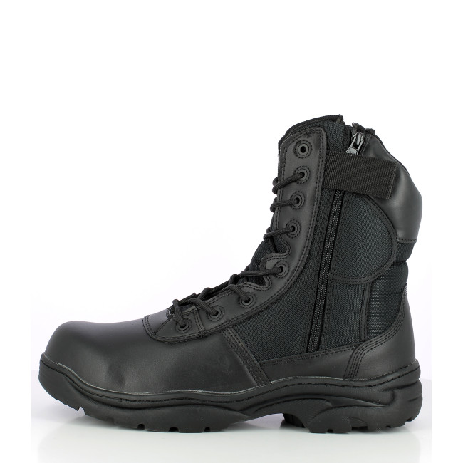 Schwarze Poly-Leder Ranger Stiefel - Patrol Equipement
