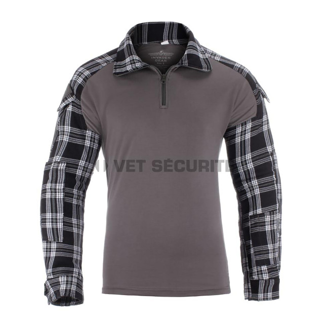 Chemise de combat en flanelle Black - Invader Gear