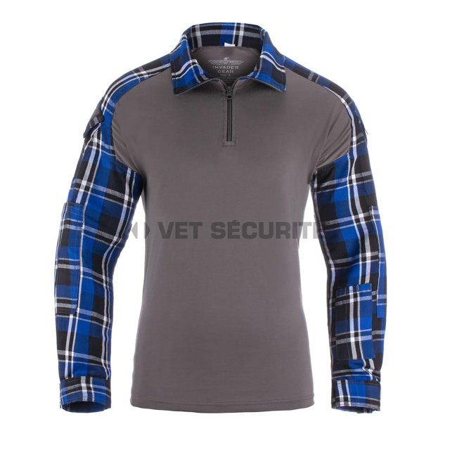 Kampfhemd aus Flanell Blau - Invader Gear