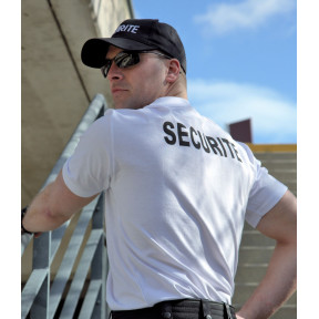 Weißes Security-T-Shirt Vorderseite