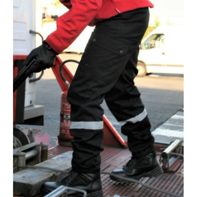 ACTION broek met retroreflecterende strepen Zwart - CityGuard