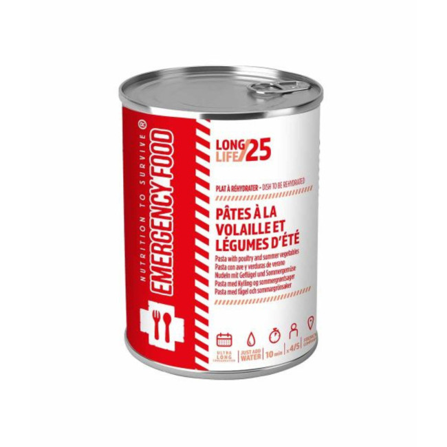 Pâtes à la volaille et légumes d'été - 400g - Emergency Food