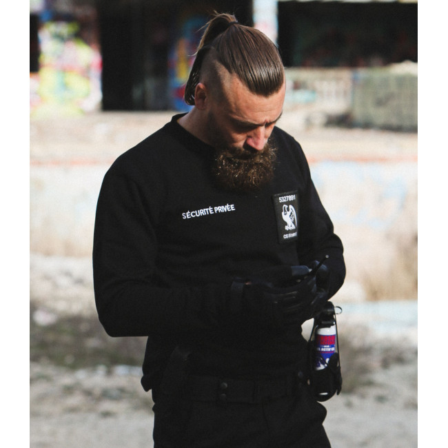 Bluza Ochrona Czarna z dużym okienkiem na numer - CityGuard