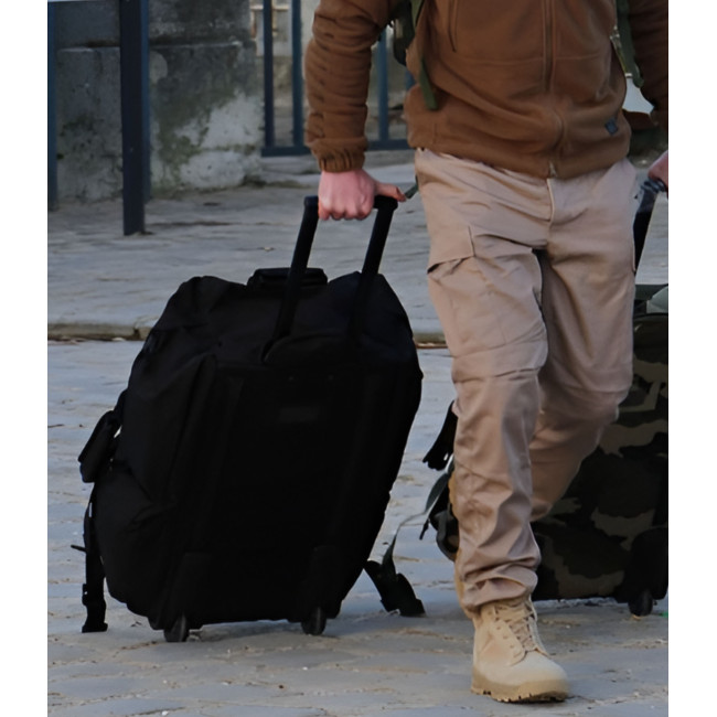 Einsatzrucksack 110L mit Rollen Schwarz - CityGuard