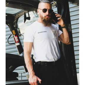 T-shirt Veiligheid Wit met groot matrikelnummer venster - CityGuard