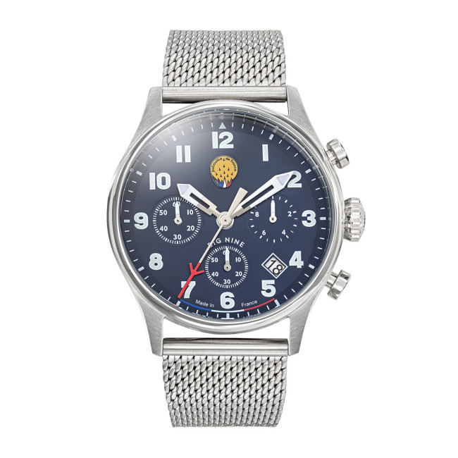 Coffret Montre édition spéciale BIG NINE bracelet nylon ou acier - Patrouille de France