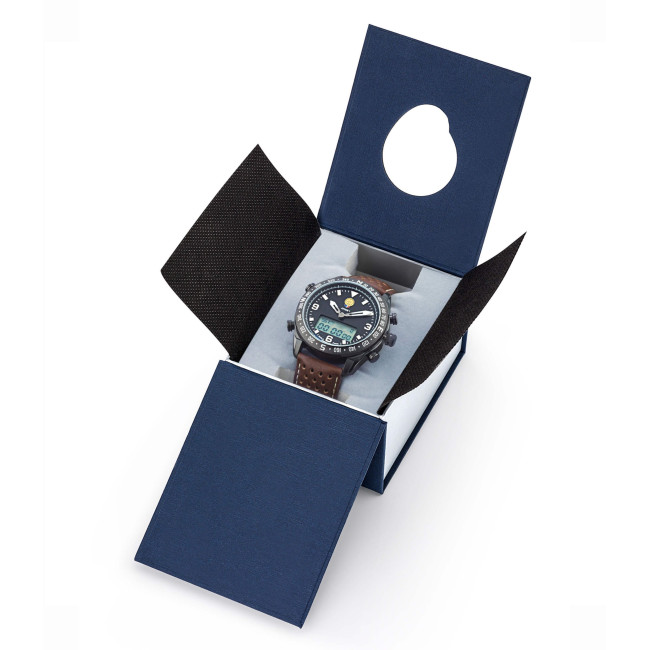 Montre ATHOS 1 bracelet cuir foncé - Patrouille de France