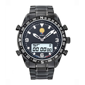 Zegarek ATHOS 1 metalowa bransoleta czarna - Patrouille de France