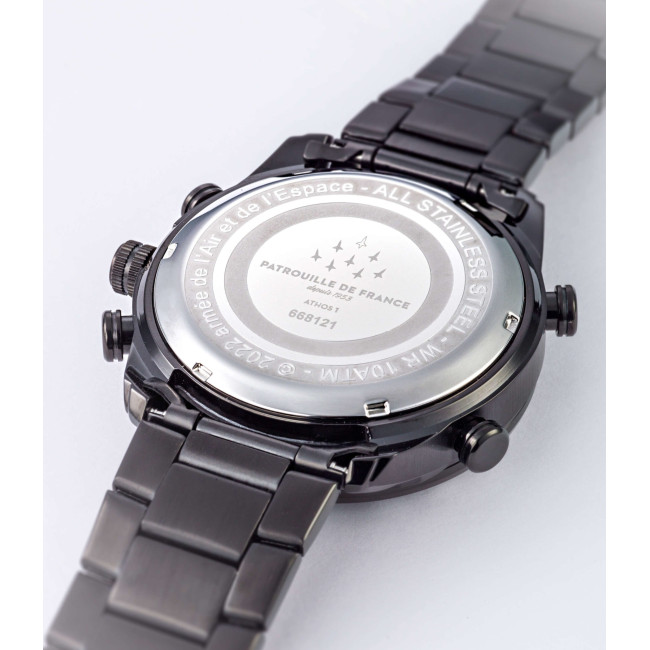Montre ATHOS 1 bracelet métal noir - Patrouille de France