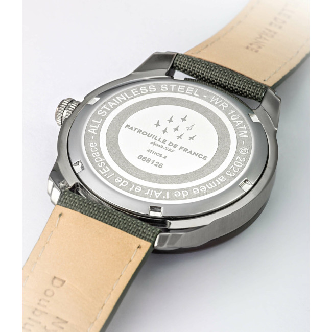 ATHOS 2 Uhr mit grünem Nylonarmband - Patrouille de France