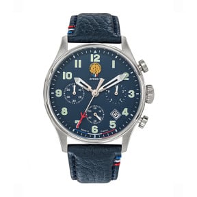 Zegarek ATHOS 7 niebieski skórzany pasek - Patrouille de France