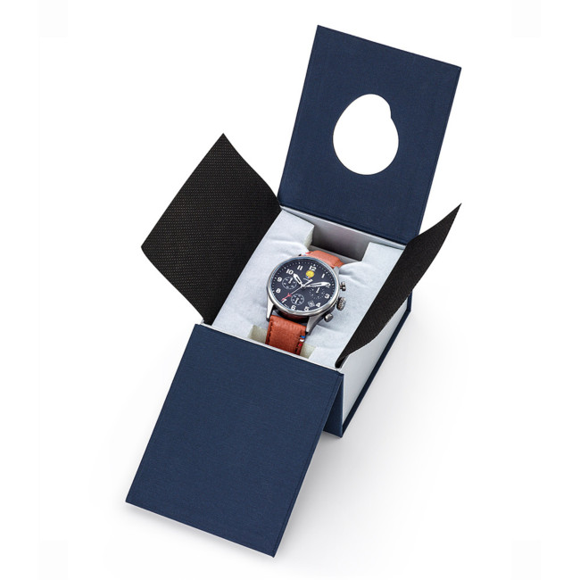 ATHOS 7 horloge bruinleren armband - Patrouille de France