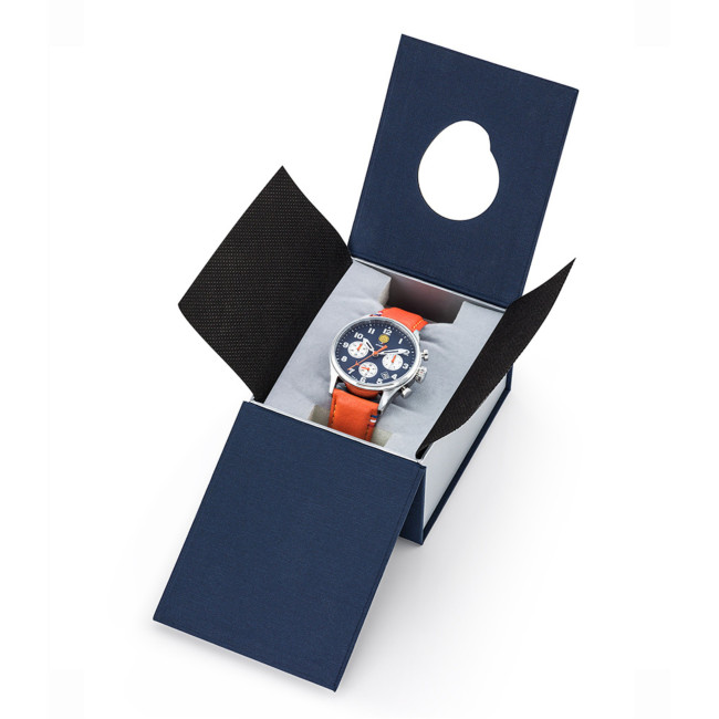 ATHOS 7 horloge oranje leren armband - Patrouille de France