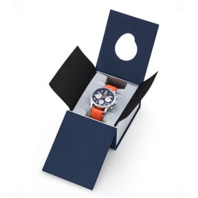 ATHOS 7 horloge oranje leren armband - Patrouille de France