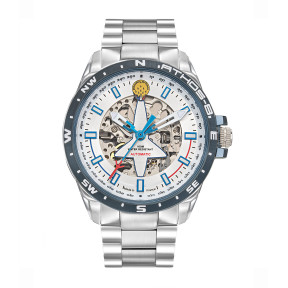 ATHOS 8 Uhr mit Metallarmband und weißem Zifferblatt - Patrouille de France