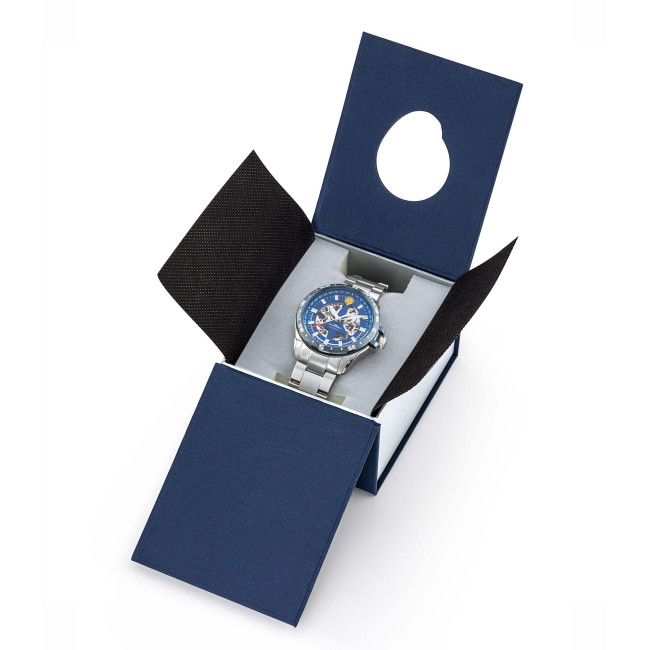 Montre ATHOS 8 bracelet métal et cadran bleu - Patrouille de France