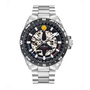 Montre ATHOS 8 bracelet métal et cadran noir - Patrouille de France