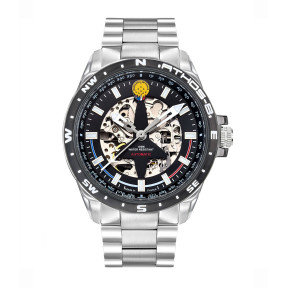 Montre ATHOS 8 bracelet métal et cadran noir - Patrouille de France